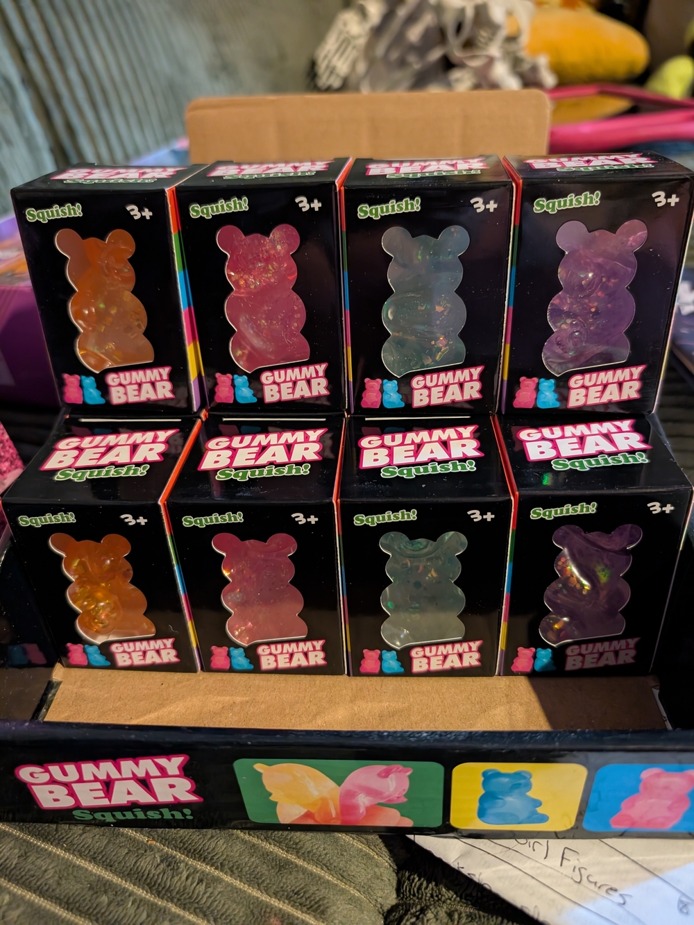 Case Of 12 Gummy Bear Squishy With Display